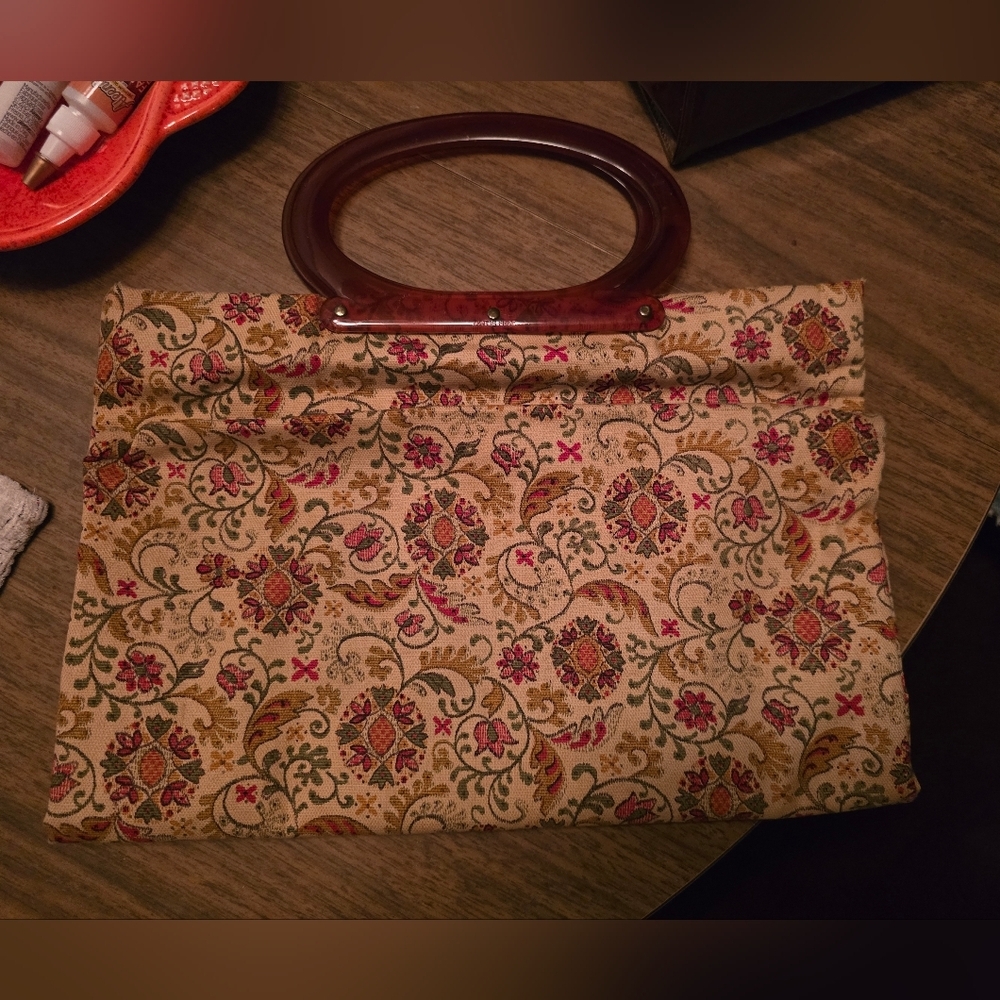 Lady's Pride Vintage Floral Patterned Foldable Tote Handbag